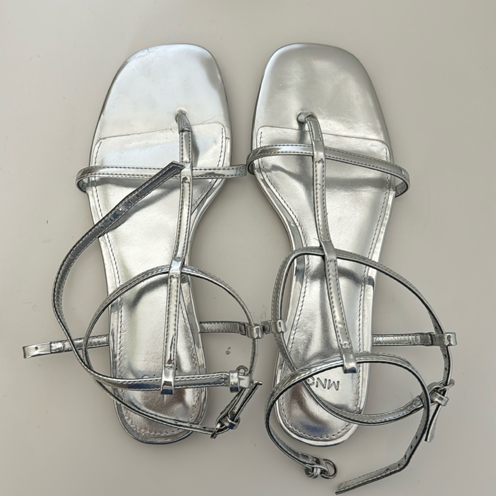 Mango metallic sandals